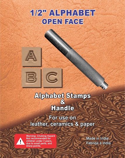 13mm Open Alphabet Stamp Set