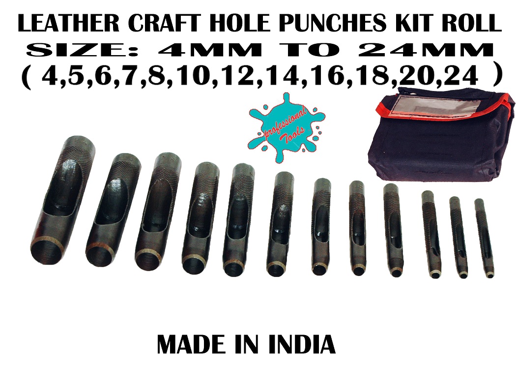 Hole Punchers (10pc), Leather Round Hole Punching Tools, Leather